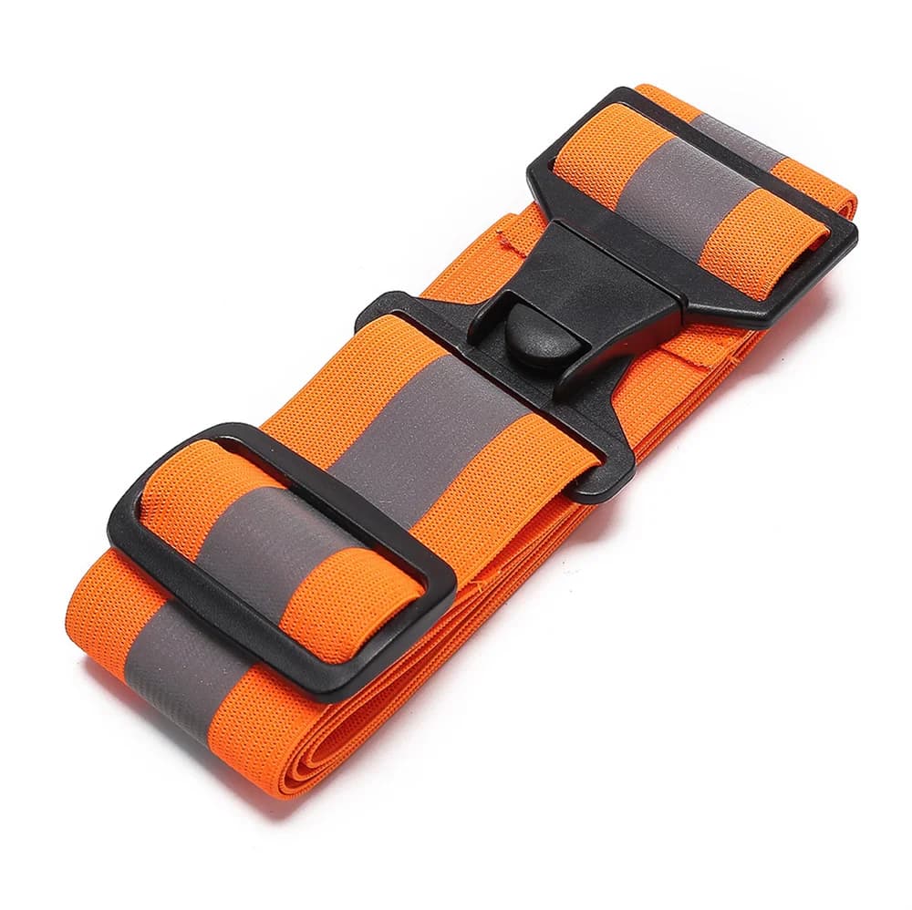 AYKRM reflective elastic waist belt work high visibility sport outdoor traffic adjustable waist strap safety vest running 125CM