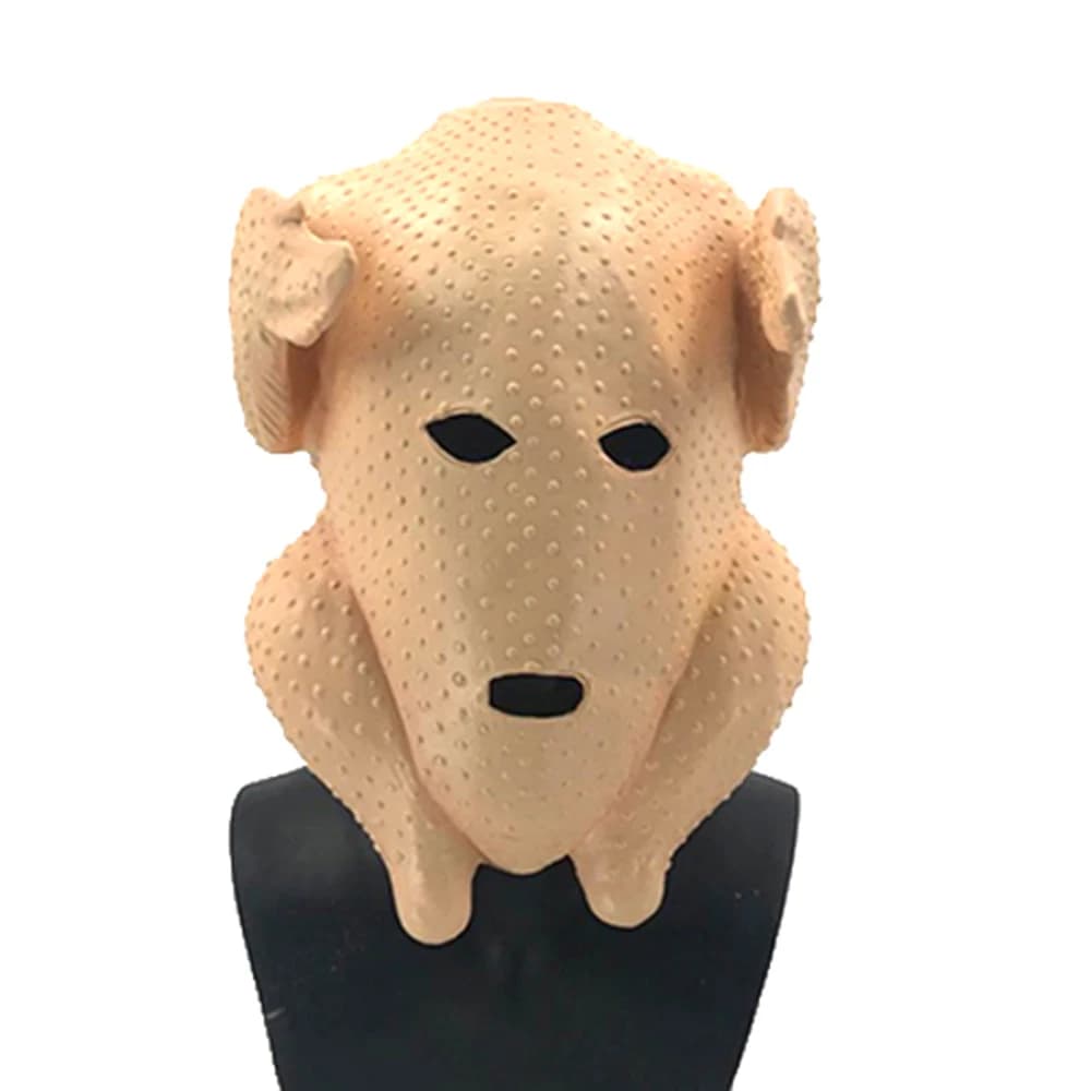 Maschera di pollo di tacchino animale a testa piena in lattice maschera di tacchino grezzo di carnevale per feste di ringraziamento di Halloween