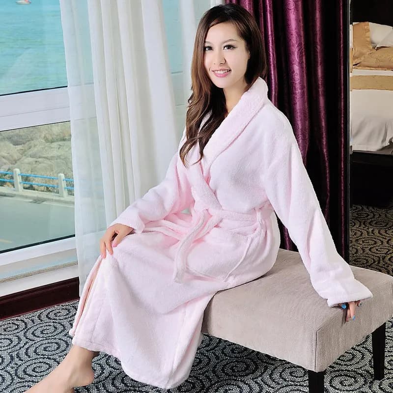 100% cotton bathrobe sponge long extra thick bathrobe lovers bathrobe man and woman bathrobe casual nightwear home