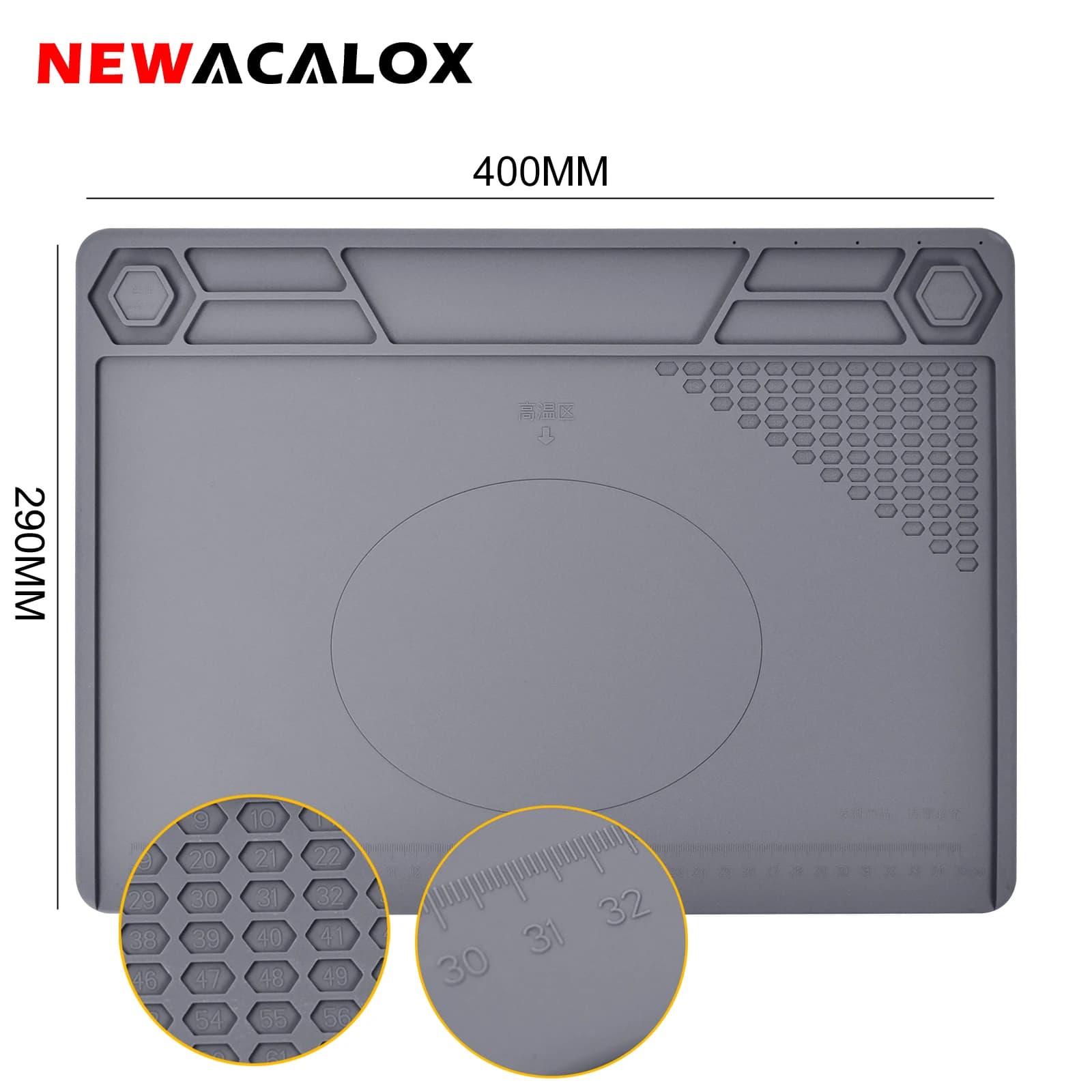NEWACALOX saldatura cuscinetto in Silicone isolamento termico tappetino da lavoro saldatura resistente al calore pistola isolante strumenti di riparazione