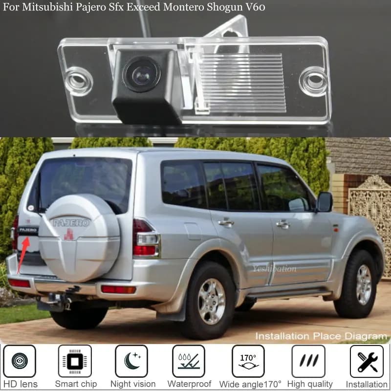 Auto Telecamera di retromarcia per retromarcia per Mitsubishi Pajero Sfx Exceed Montero Shogun V60 1999 ~ 2006 Per il parcheggio HD Visione notturna