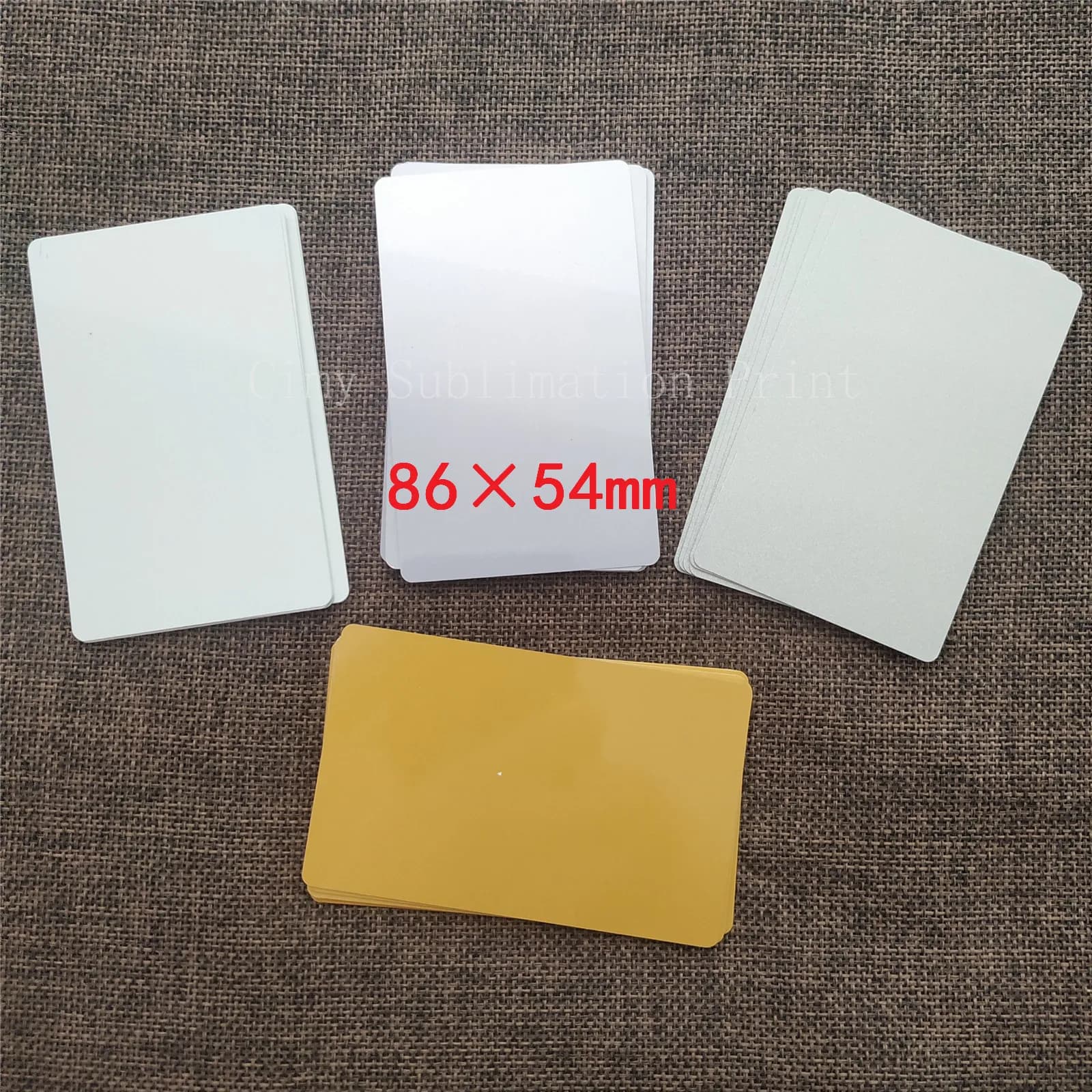 100sheets 0.45mm 86*54mm Blank Sublimation Metal Plate Aluminium sheet Name Card Printing Sublimation Ink Transfer DIY Craft
