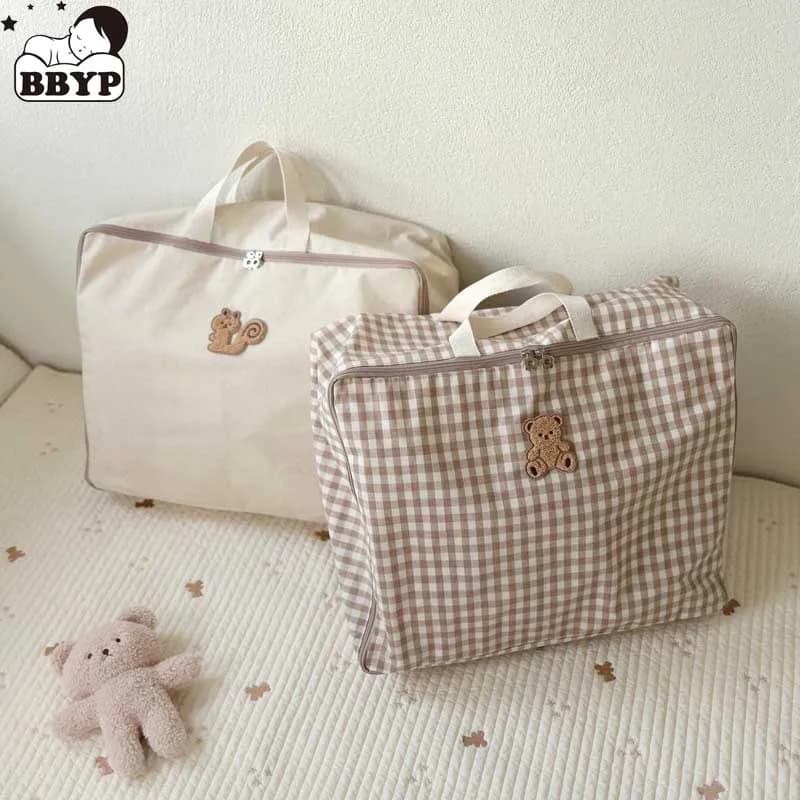 Jumbo laundry in reusable cotton with hinge cartoon bear