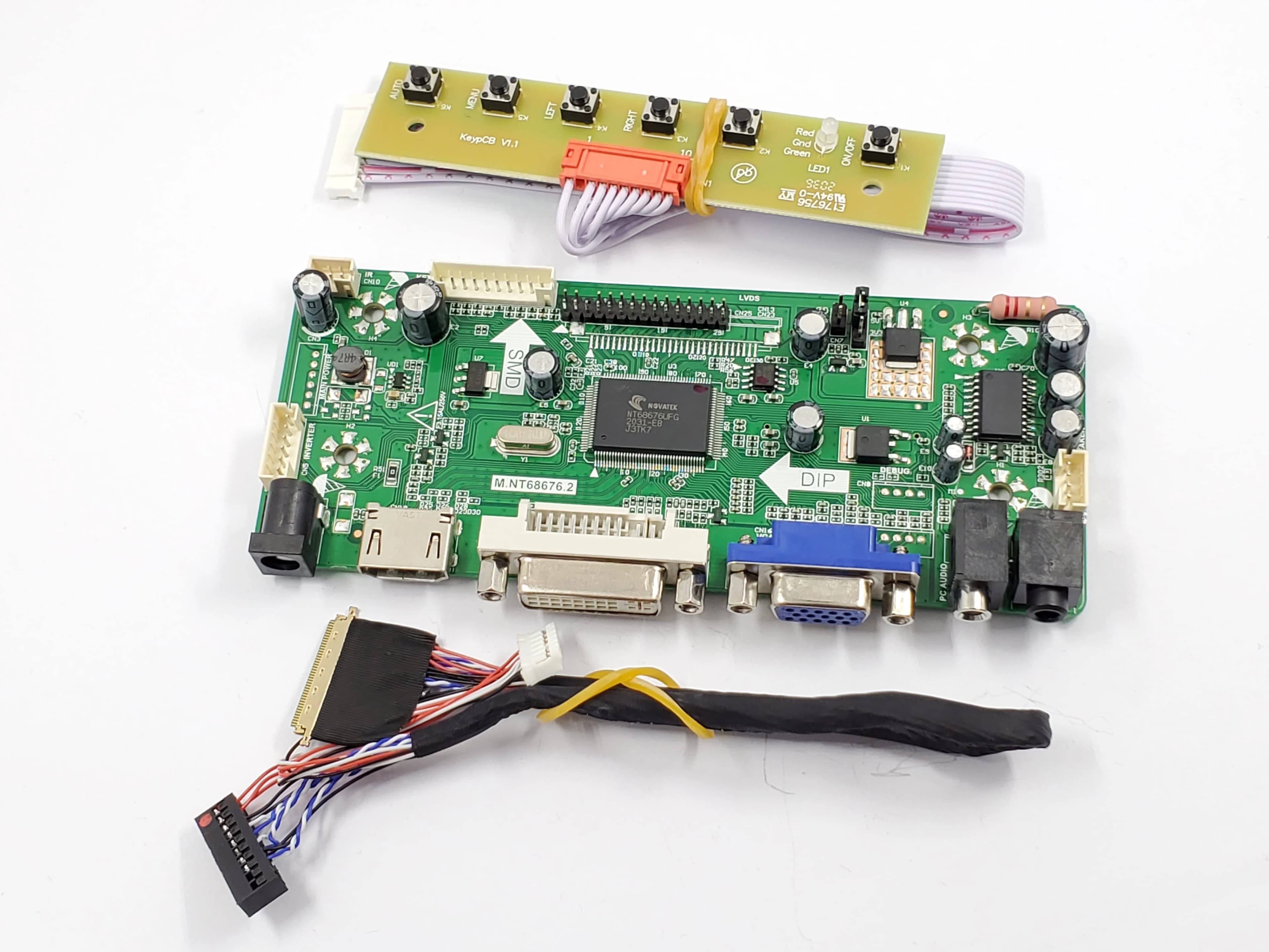 Scheda Controller LP156WH4 Kit Driver Audio VGA DVI compatibile HDMI Display da 14/15/"1366X768 LVDS 1ch 6-bit 40 Pin pannello LCD