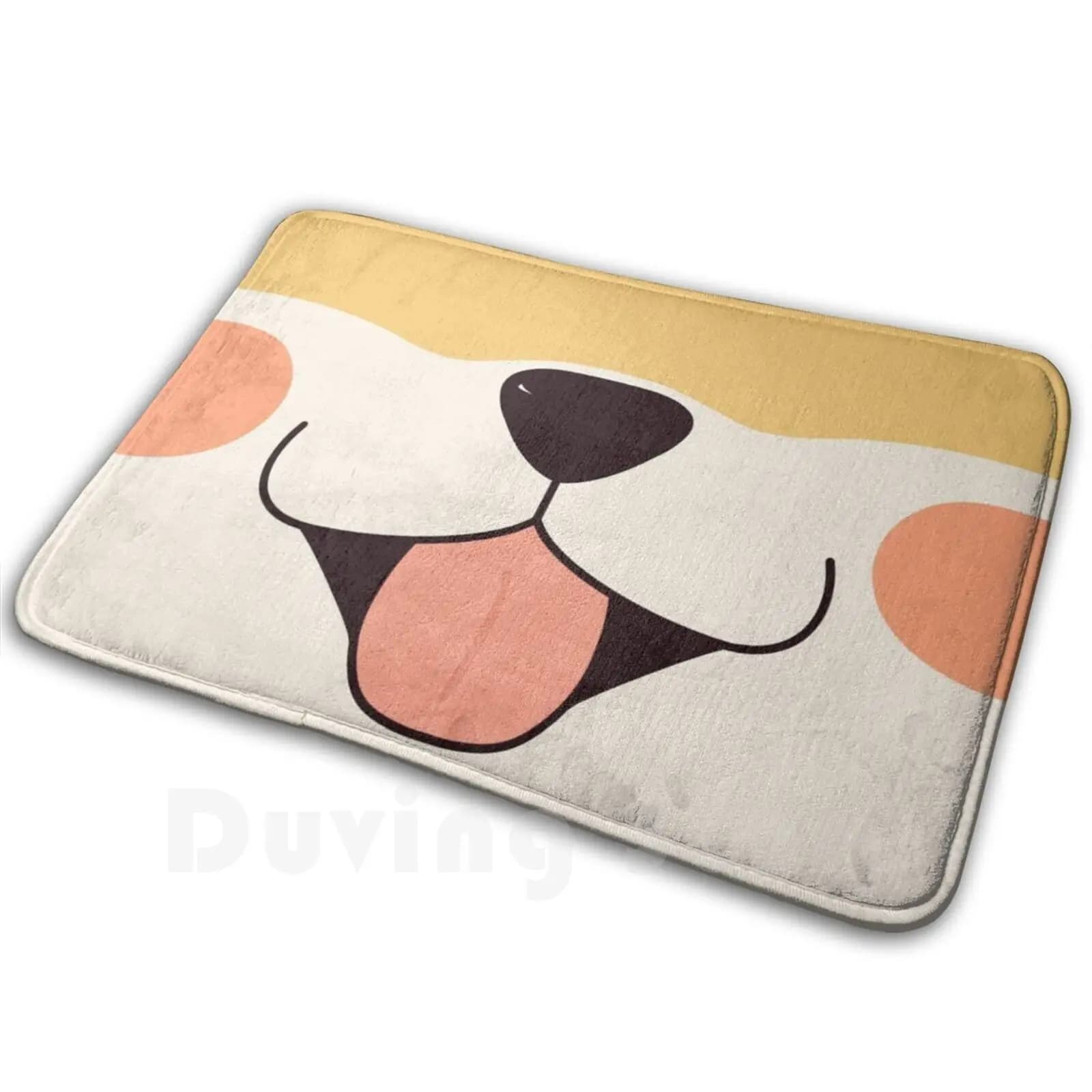 Carino Akita Dog Face Tappeto Tappetino Tappeto Cuscino Morbido Akita Corgi Giapponese Kawaii Panno per cani Cucciolo di cane Viso Shiba Inu Akitas