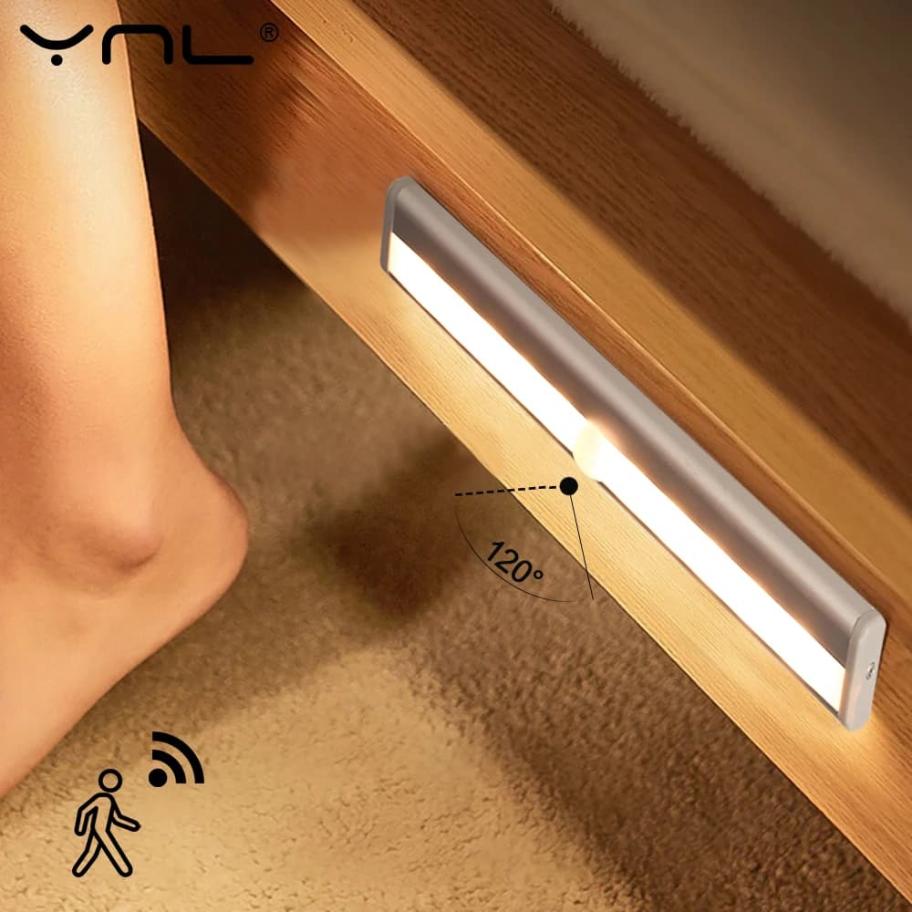 10 leds PIR Motion Sensor Wireless LED Night Lights arredamento camera da letto LED sotto la luce dell'armadio per la lampada dell'armadio delle scale della cucina