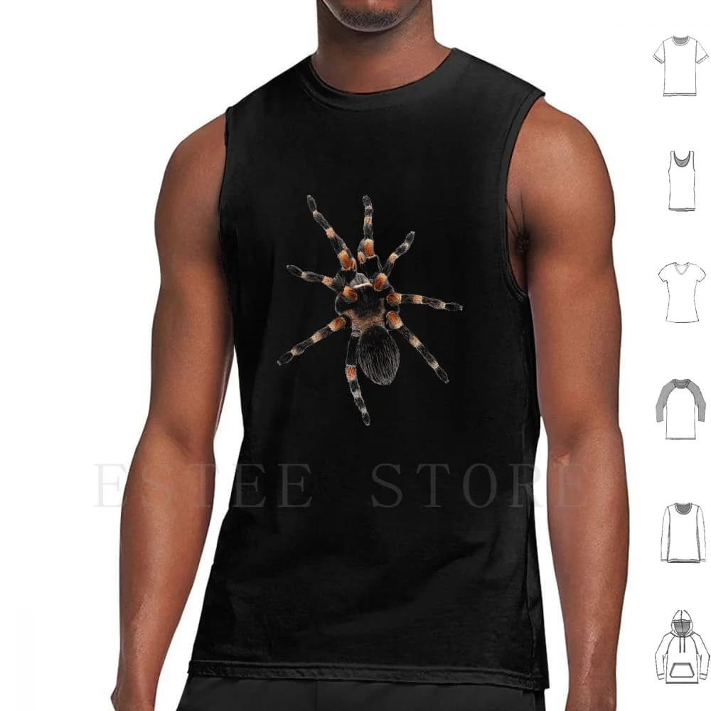 B. Smithi Tarantula Tank Tops Vest Cotton Tarantula Spider Bug Insect Wildlife Wild Life Brachypelma Smithi B Smithi Red Knee