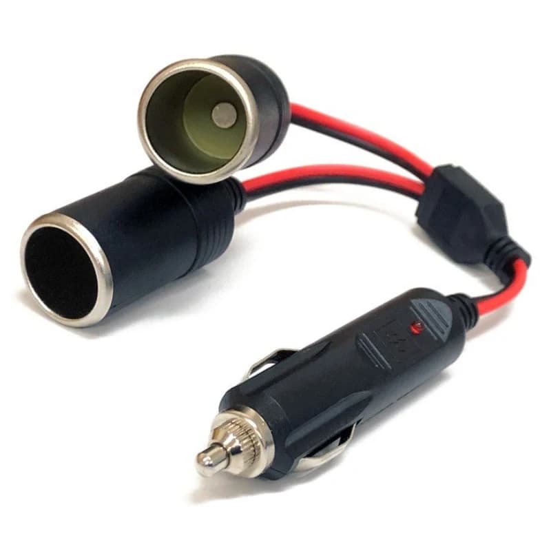 Cavo di prolunga per accendisigari da 1 a 2 presa per presa 12V 24V adattatore per accendisigari per auto porta per caricabatterie