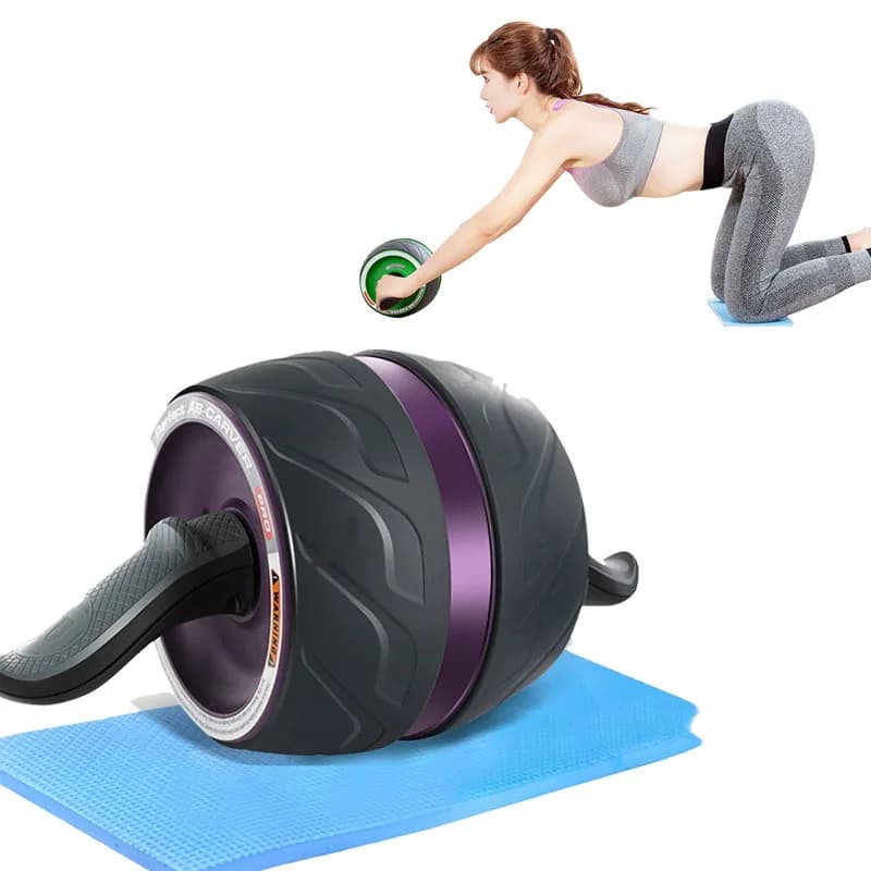 Abdominal roller for fitness, abdominal wheel with automatic bounce, home gym workout equipment, widen the silent roller body shape train