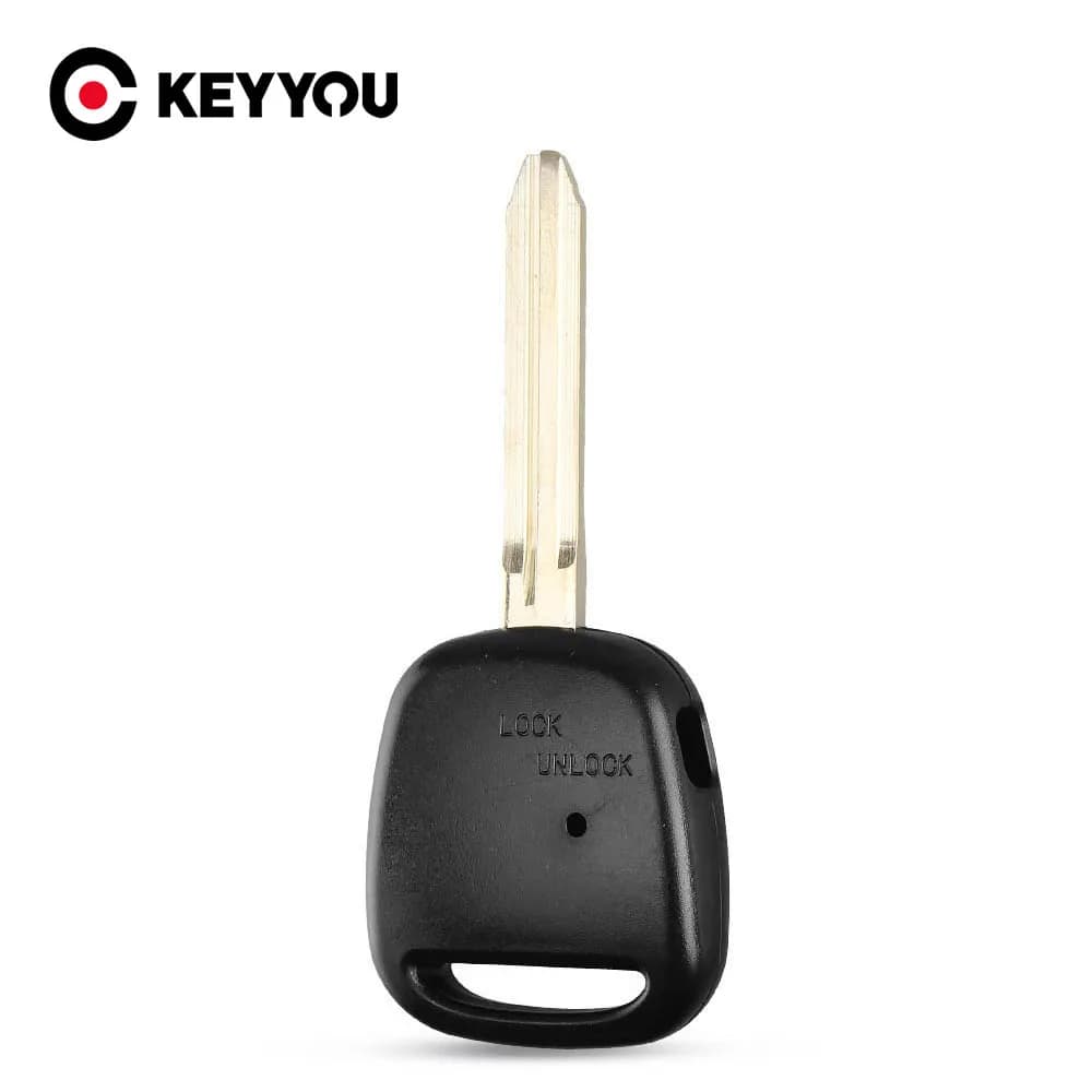 KEYYOU 1 pulsante chiave remota vuota con lama TOY43 (con foro luce) chiave auto vuota per pulsante laterale Toyota 1
