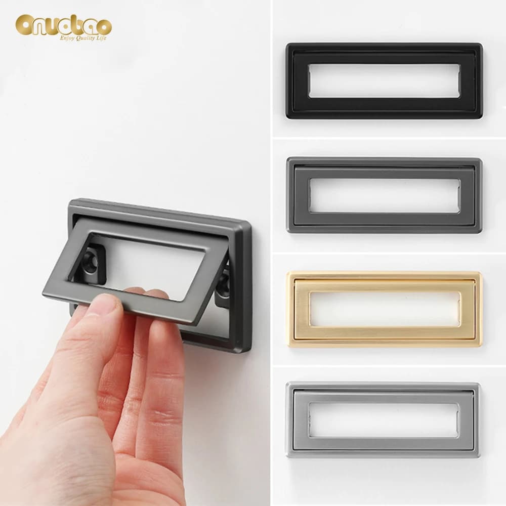 Cassetto maniglia piatta perforata libera mobili comodino maniglia con fibbia nascosta tatami maniglia invisibile montata su superficie