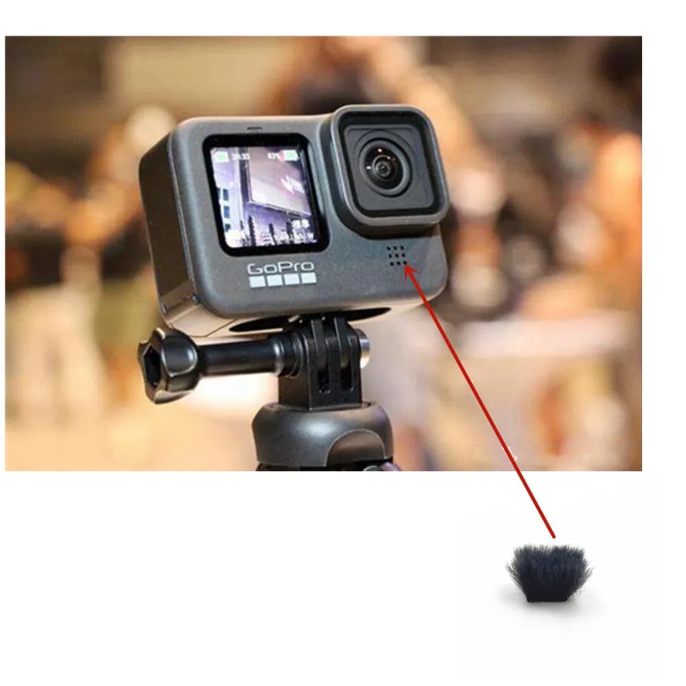 10Pcs silenziatore antivento gatto morto per GO PRO MAX 360 Micromuff per copertura microfono per fotocamera sportiva mantella blu
