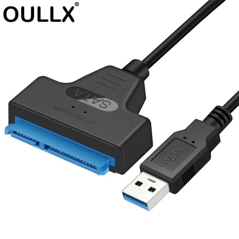 Cavo da USB 3.0 a SATA 22 pin per disco rigido SSD HDD esterno da 2,5 pollici Adattatore Sata III a 22 pin da tipo C a trasferimento dati SATA