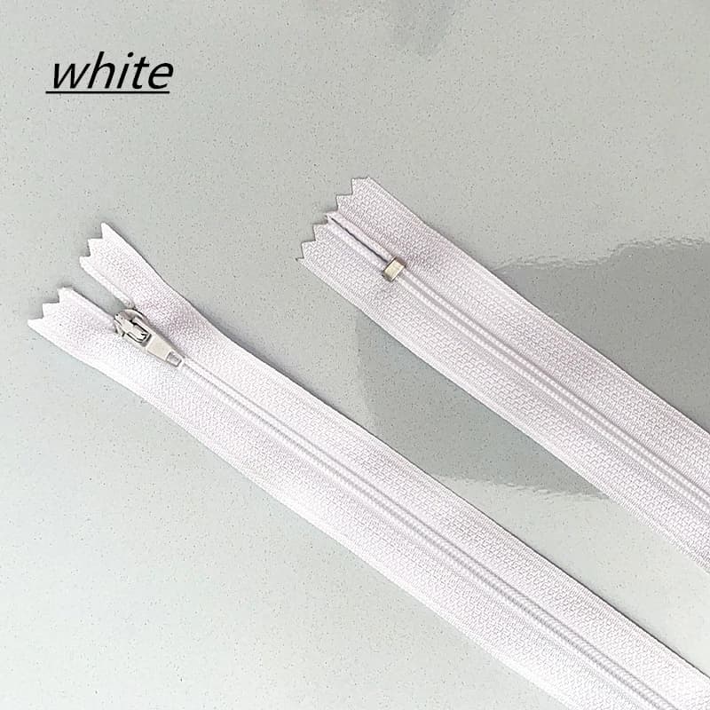 10 pz. Cerniere in nylon bianco da 10-60 cm (4-24 pollici) Sartoria Fogna artigianale Crafter's & FGDQRS