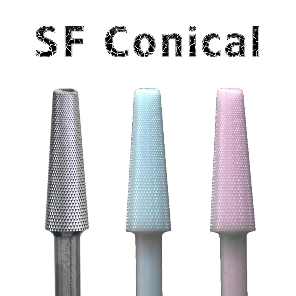 RolinStar Denti fini in metallo duro naturale Per accessori per macchine da manicure Strumenti artistici Lime per taglierina elettriche Punta da trapano per unghie