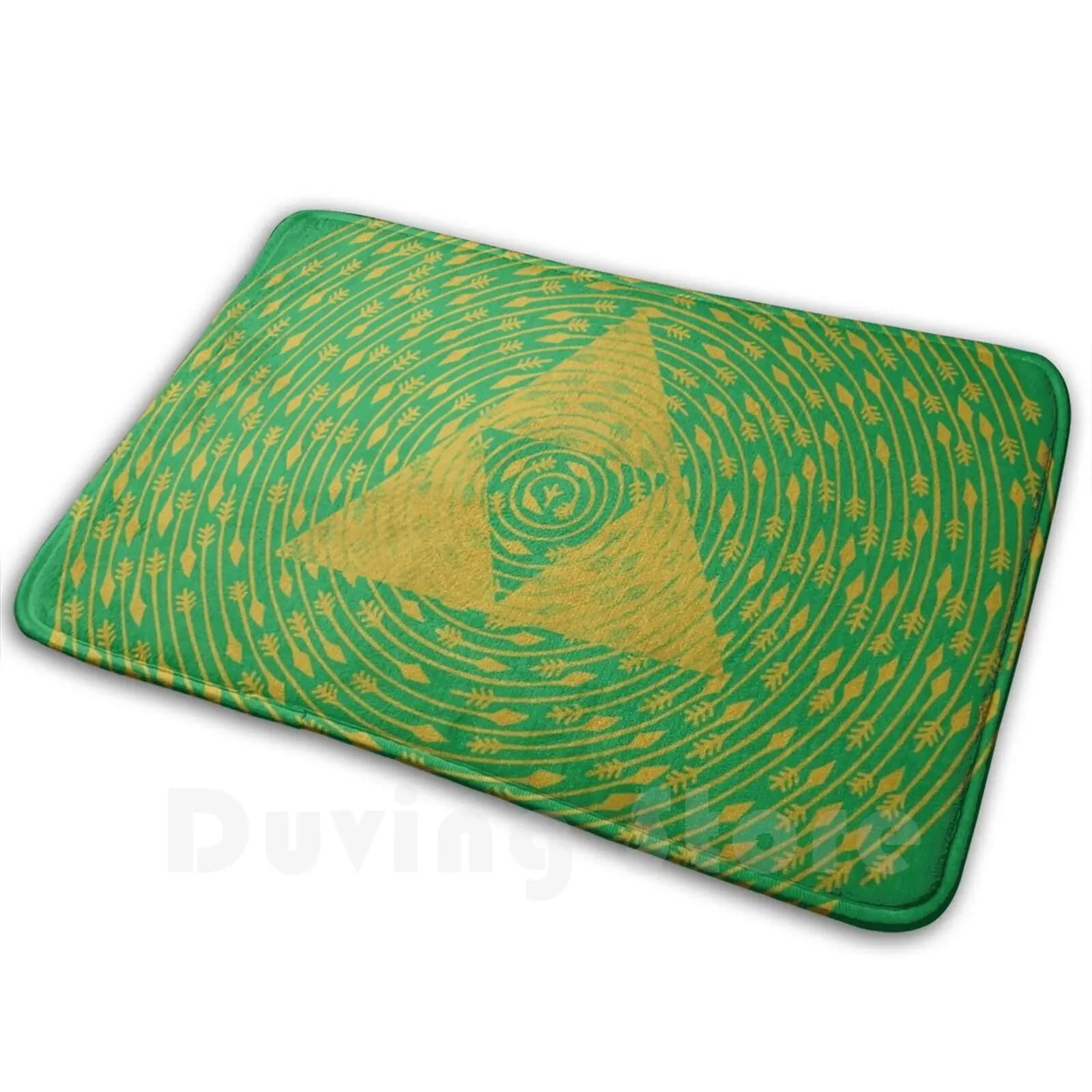 Il sottosedio Tappeto Tappetino Tappeto Cuscino Morbido Freccia Cerchio medievale Geometrico Concentrico Morte Rune Triforce