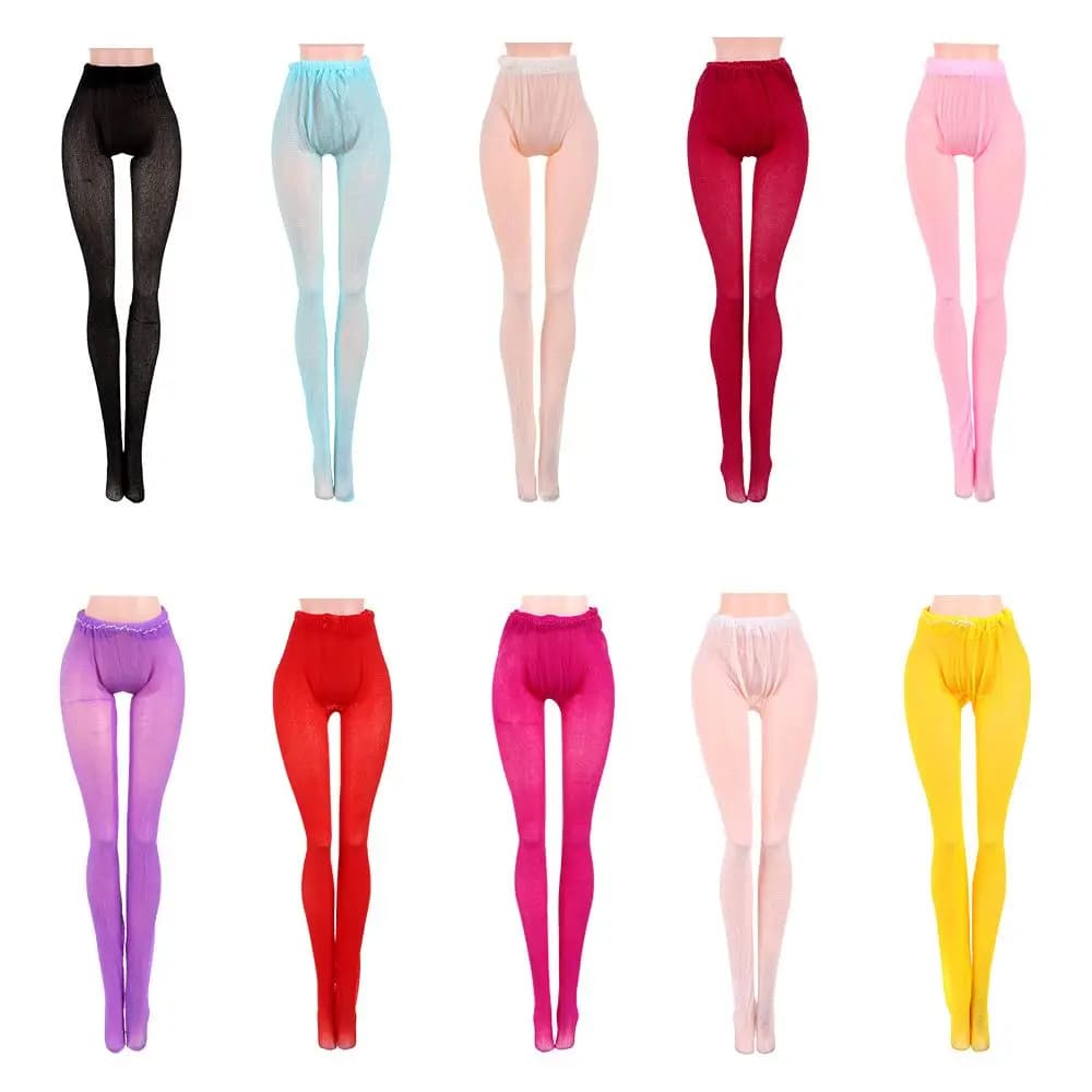 Mini Leggings Elastic Doll Silk Socks Dolls Collant Colorful Pants Socks Dresses 1/6