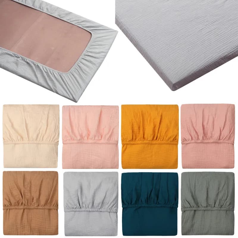 Lenzuolo per lettino in cotone lenzuolo universale lenzuolo con angoli tinta unita lenzuolo con angoli coprimaterasso coprimaterasso per ragazzi e ragazze