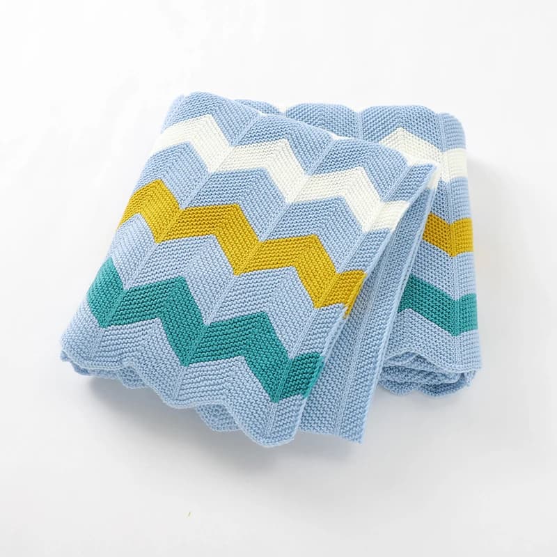 Coperte per bambini moda arcobaleno strisce Plaid neonato ragazzo passeggino avvolgere Swaddle Super morbido bambino biancheria da letto trapunte in maglia