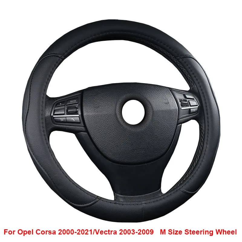 Car steering wheel Cover for Opel Corsa 2000 - 2015 2016 2017 2018 2019 2020 2021 Vectra 2003 - 2009 M-size steering wheel