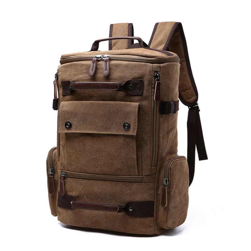 Zaino degli uomini di Tela di Canapa Dell'annata Sacchetto di Scuola Dello Zaino Borse Da Viaggio degli uomini di Grande Capienza Dello Zaino Borsa Zaino Del Computer Portatile Zaino