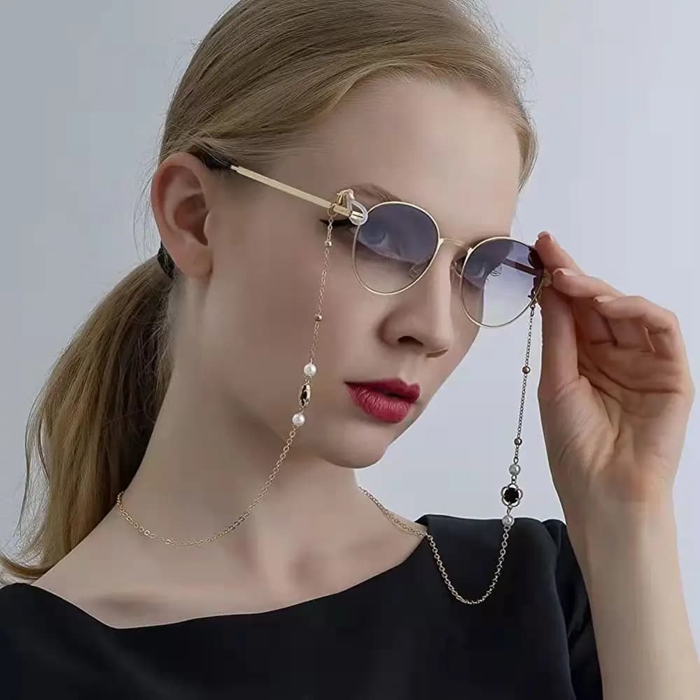 Collana per maglione da donna con cinturino per occhiali da sole con cinturino per occhiali da sole
