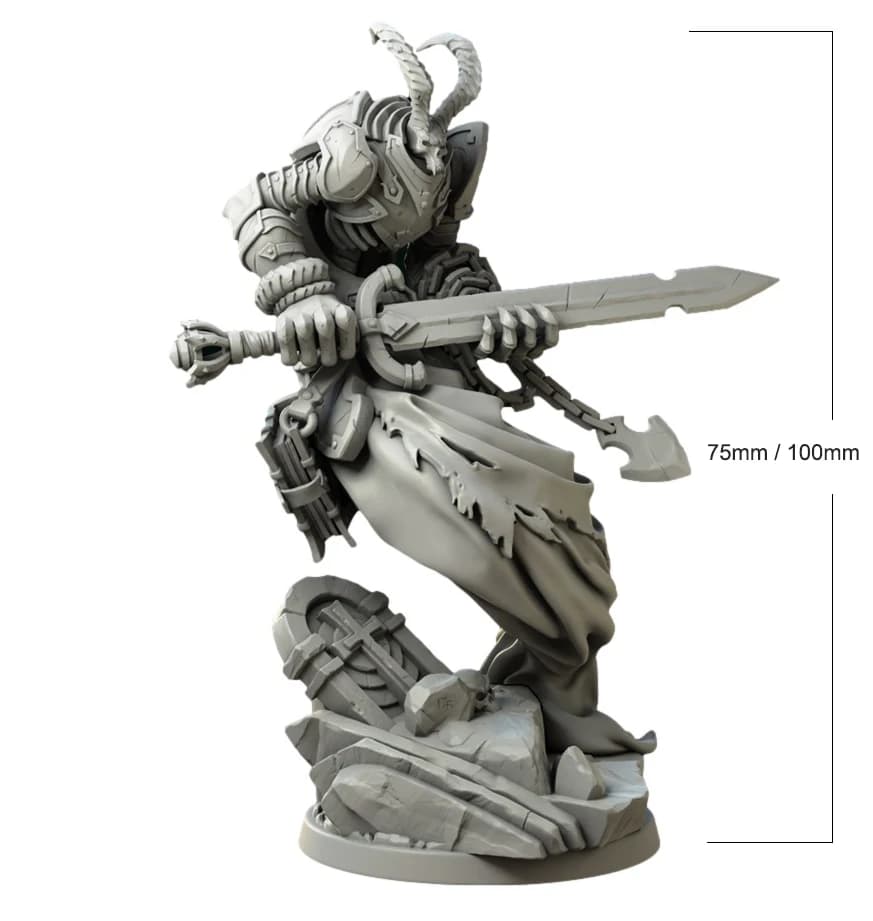 1/24 75mm 1/18 kit modello in resina da 100mm Wraith Warrior non verniciato nessun colore RW-119