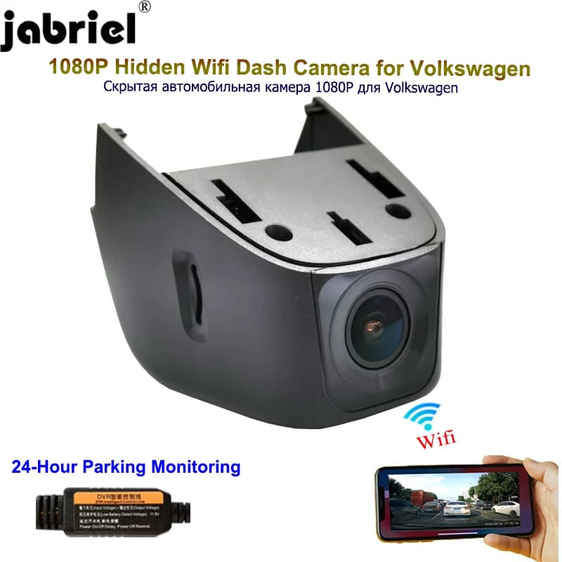 Jabriel 1080P Auto Dash Cam Dvr for Volkswagen Vw Beetle Golf Jetta Passat Polo Scirocco Taigun T-Cross Tiguan Touran T-ROC