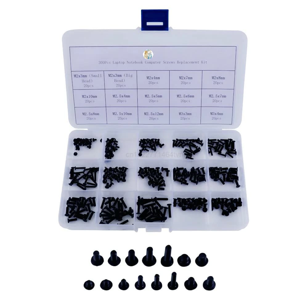 Kit di sostituzione viti per computer portatile M2, M2.5, M3 da 300 pezzi per HP Ibm Dell Sony Acer Asus Lenovo Toshiba Gateway Samsung
