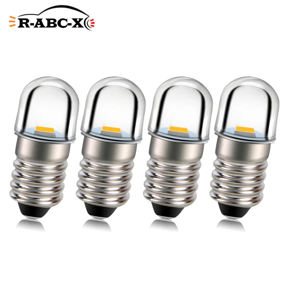 4x E10 3V 4.5V 6V 12V hot white Mining 2835LED MES update bulb lamp replacement for torch torch motor bicycle