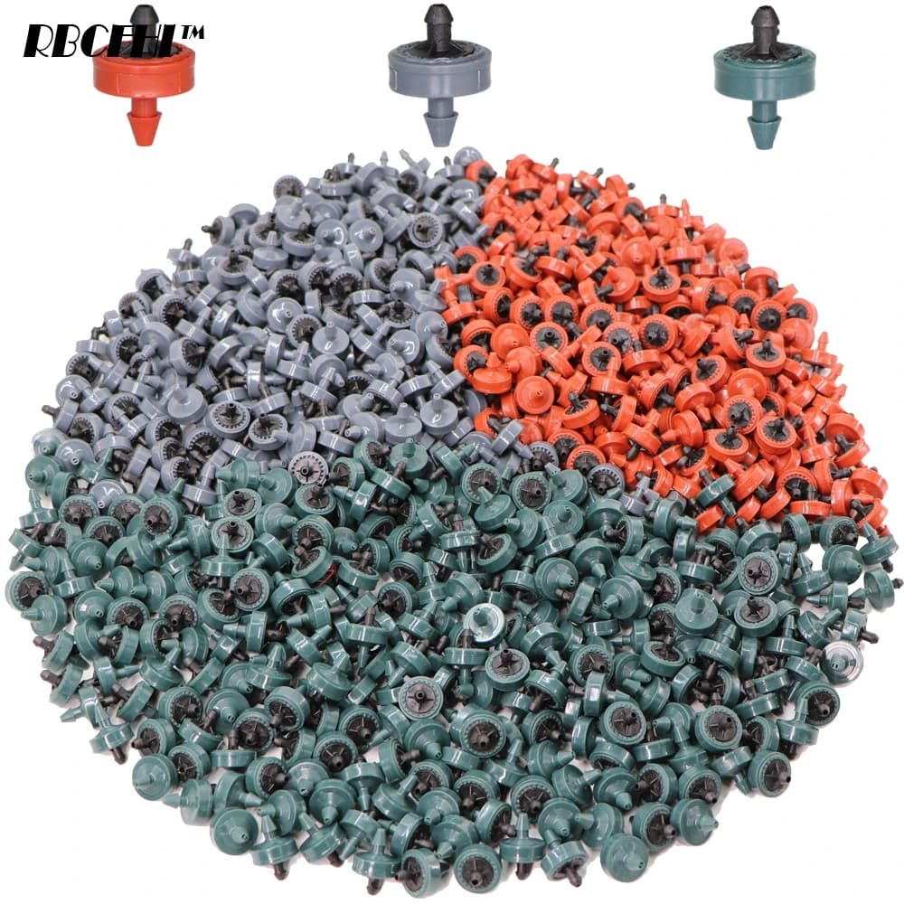 50PCS 2L 4L 8L/H Pressure compensation Containers Agriculture Irrigation Emitter Garden Dropping for 1/4'P PE Pipe Irrigation in Serra