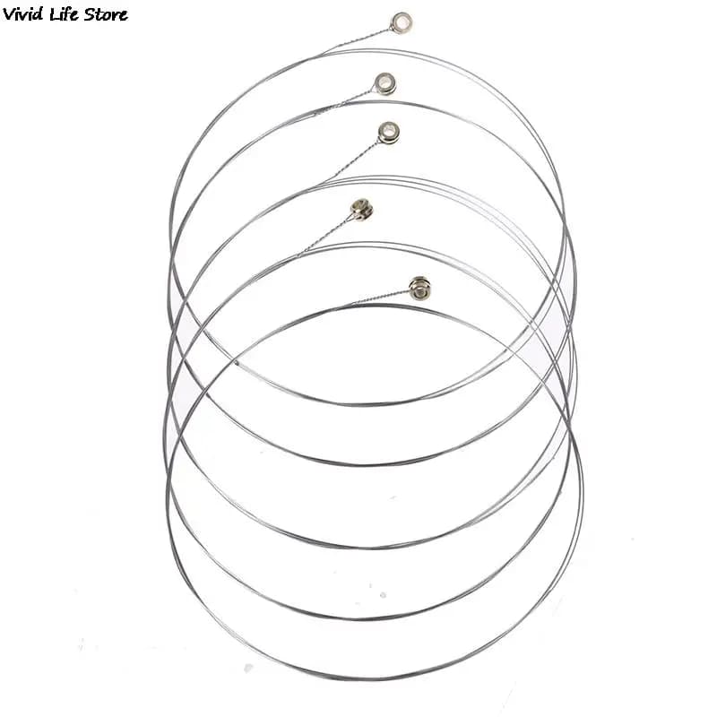Corde in acciaio tono argento 5 pezzi E-1 per corde per chitarra acustica