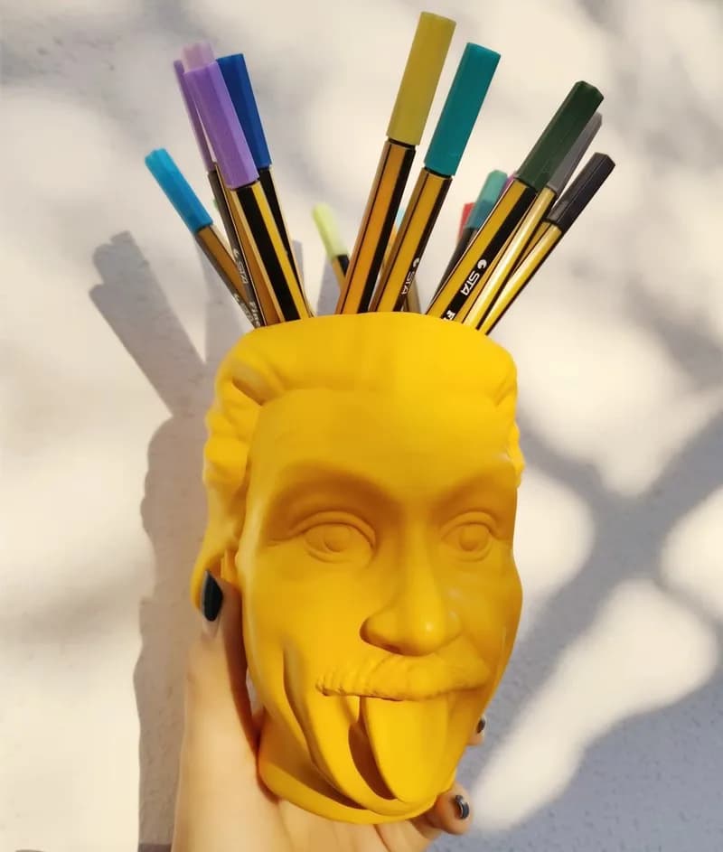large size Scientist Head Vase Silicone Mold DIY Making Resin Concrete Pen Holder Ashtray Mold Home Decoration Tool