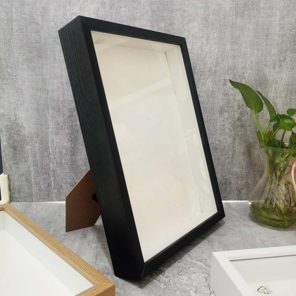 Depth 3cm Wooden Photo Frame For Displaying Three-Dimensional Works Nordic DIY 3D Wood Picture Frame Photo Decor