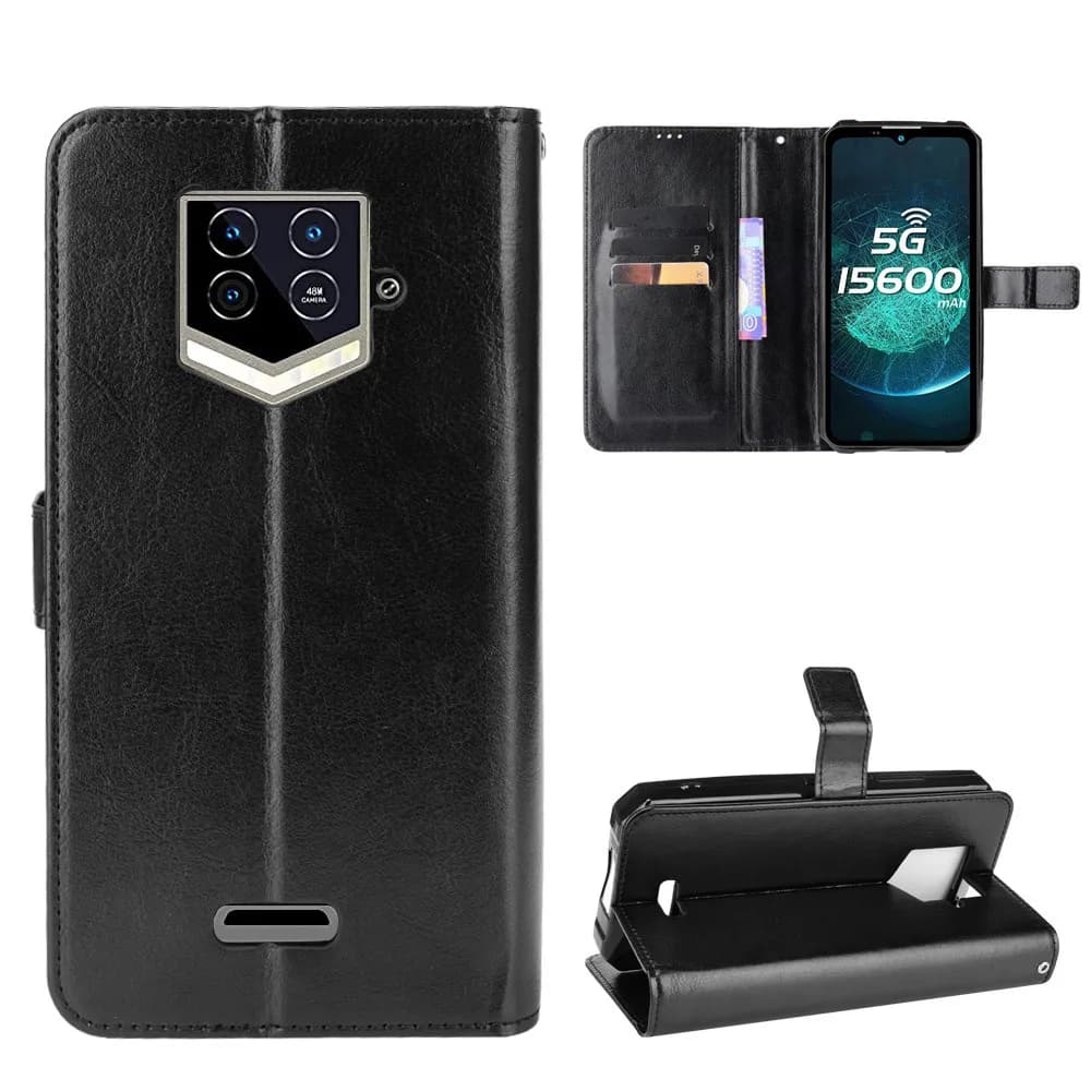 Per Oukitel WP15 Custodia di lusso Flip PU Portafoglio in pelle Cordino Custodia per Oukitel WP15 5G WP 15 OukitelWP15 Borsa per telefono