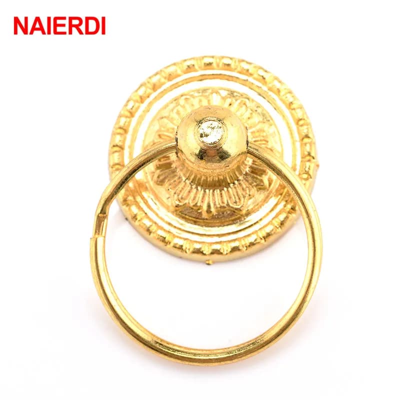 NAIERDI 4pcs Retro Bronzo Manopole Armadio Da Cucina Maniglie Delle Porte Armadio Vintage Mobilia del Guardaroba Maniglia Contenitore di Monili Cassetto Tira