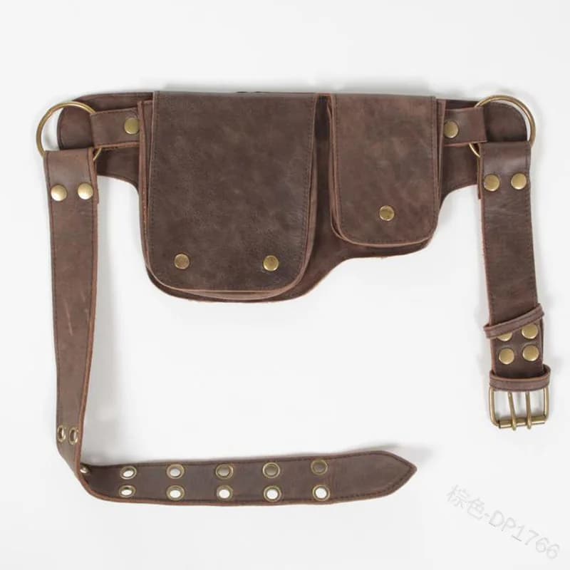 Medieval Pouch Bag Viking Belt Leather Wallet Men Women Steampunk Knight Pirate Costume Antique Gear Accessory Cosplay For Adult