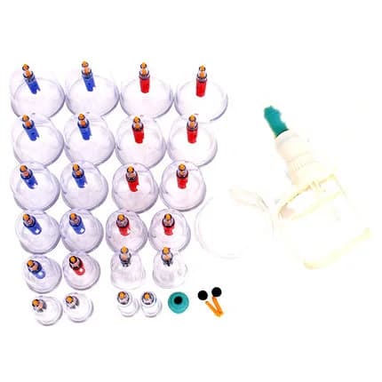 massage gun 24 pieces Massage set with vacuum cup Magnetic therapy for body Inspection Aspirant Relaxation kit for medical massage Pain