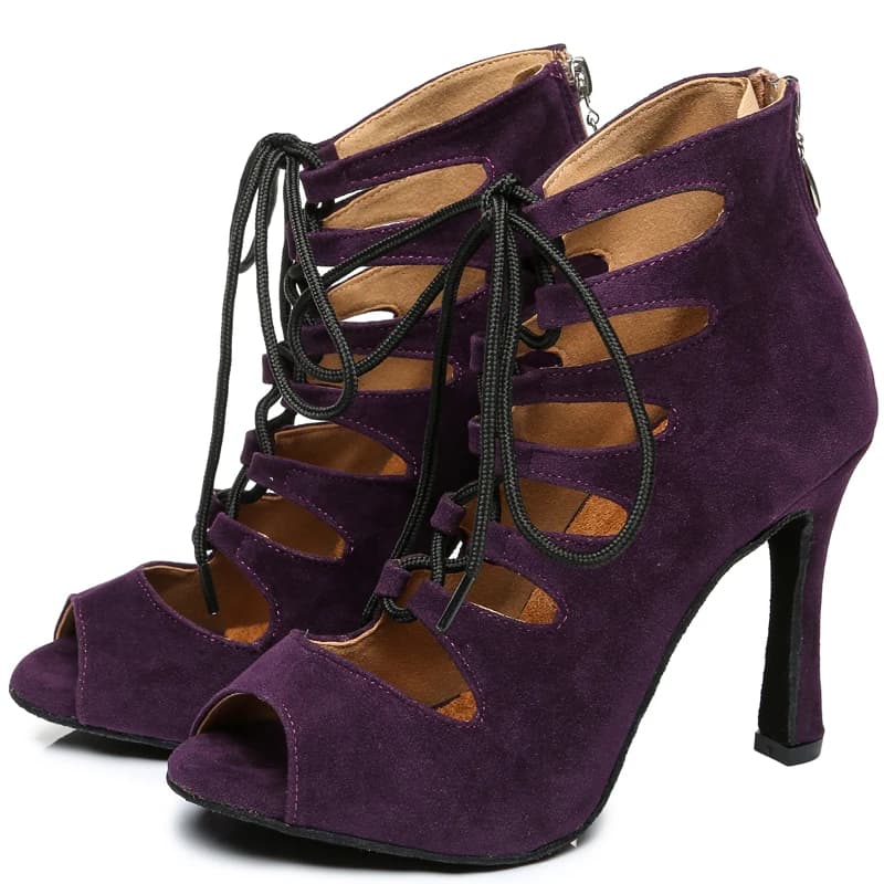 Scarpe da ballo da sala da donna tacco da 3 pollici scarpe da ballo Jass scarpe da salsa per le donne scarpa da ballo tango tacco cubano rosso JuseDanc