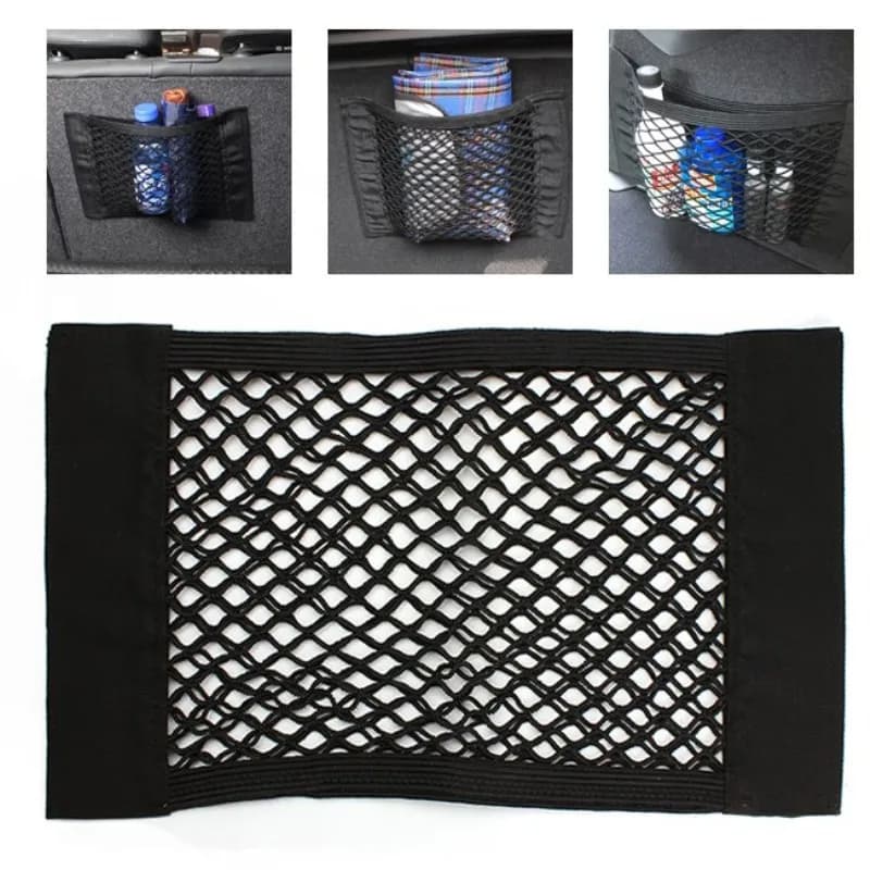 Per Skoda Superb Octavia A5 A7 YETI Audi Q2 Q3 Q5 Bagagliaio di un'auto Sedile Posteriore Elastico Rete di Stoccaggio Cargo Organizer Borsa Accessori