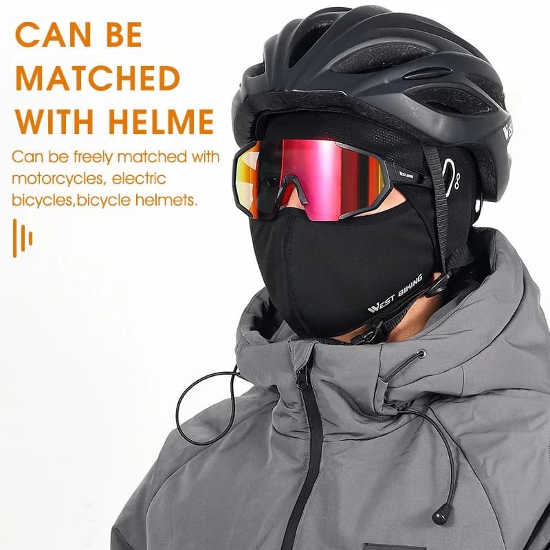 WEST BIKING Winter Cycling Cap Face Cover Windproof MTB Bike Motorcycle Helmet Inner Liner Running Ski Sport Bicycle Skull Cap