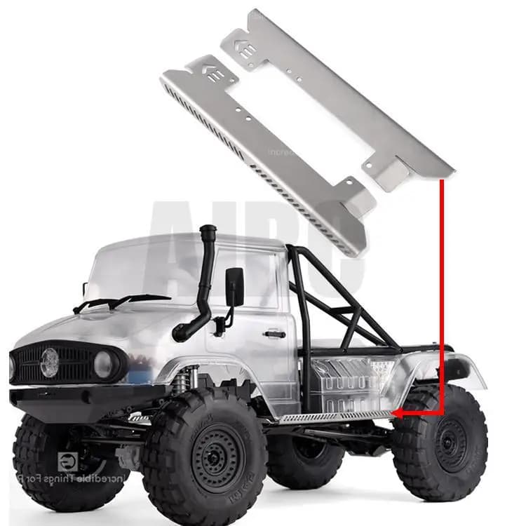 Pedale laterale in acciaio inossidabile per parti di auto RC Axial Scx10 Ii Umg10 1/10 Axi90075