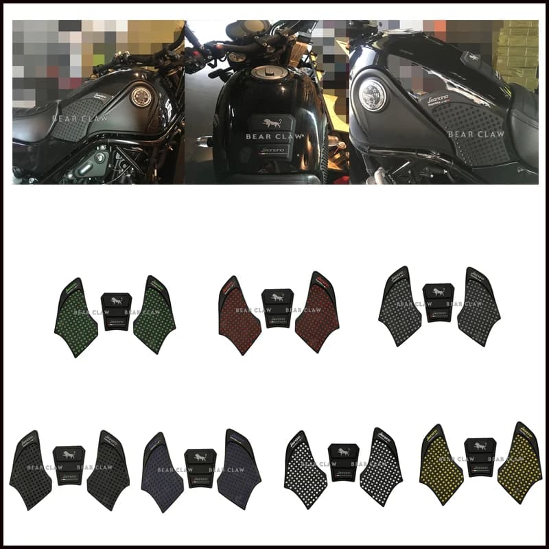 Moto Rilievo Del Carro Armato Della Protezione Della Decalcomania Gas Carburante Ginocchio Grip Trazione Lato Per Benelli Leoncino 500 BJ 500