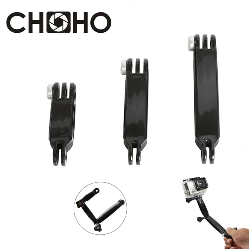 Per Gopro Accessoriees Extension Pole 3-Way Arm selfie stick supporto per casco portatile automatico per fotocamera Gopro HERO DJI Osmo Insta360