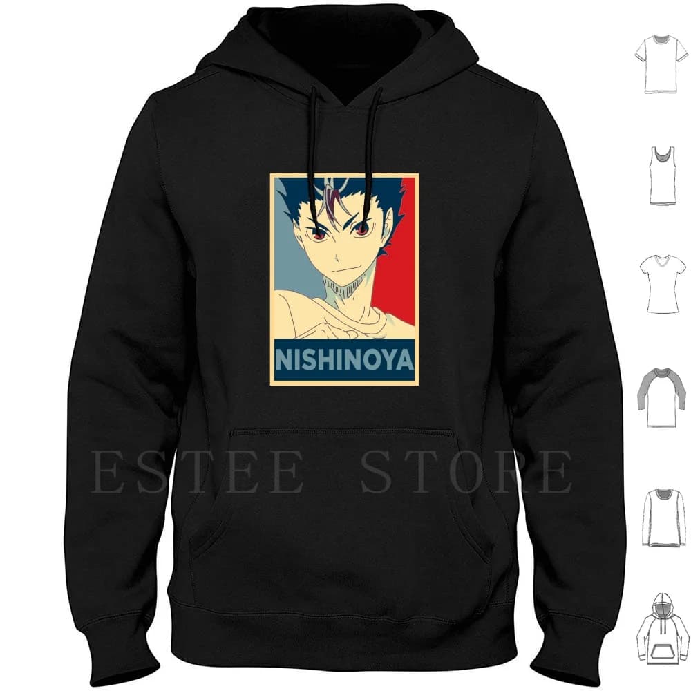 Nishinoya Yuu Hope Hoodie Long Sleeve Nishinoya Anime Karasuno Tanaka Hinata Kageyama Haikyu Sugawara Volleyball