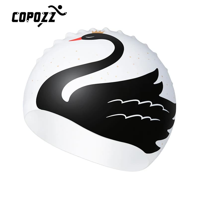 Modello Cuffia da nuoto per adulti Uomo Donna Capelli lunghi Cuffia da piscina impermeabile Protezione per le orecchie Grande Natacion Badmuts Cappello da sub in silicone