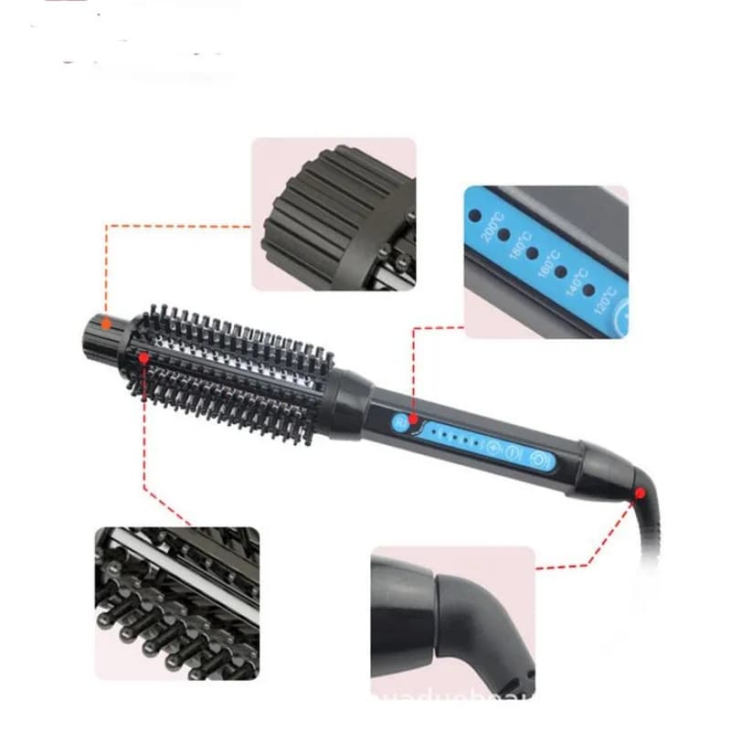 Quick Heat Electric Hair Plate Hair Hair Grills Brush for Iron Curly Hairstyle Round Brush for Hair Style Wand for Rotating Harness
