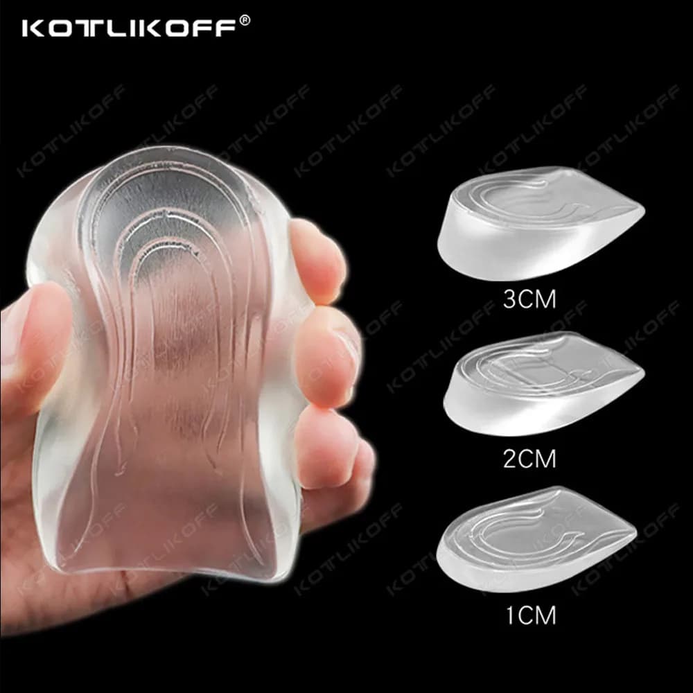 Self-adhesive insole to increase height Invisible insoles for Silicone heel Pain relief Absorbs pressure Footwear Height Increase
