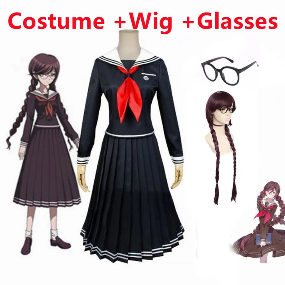 Anime Toko Fukawa Costume Cosplay Uniforme scolastica Abiti da donna Halloween Festa di Natale Set completi