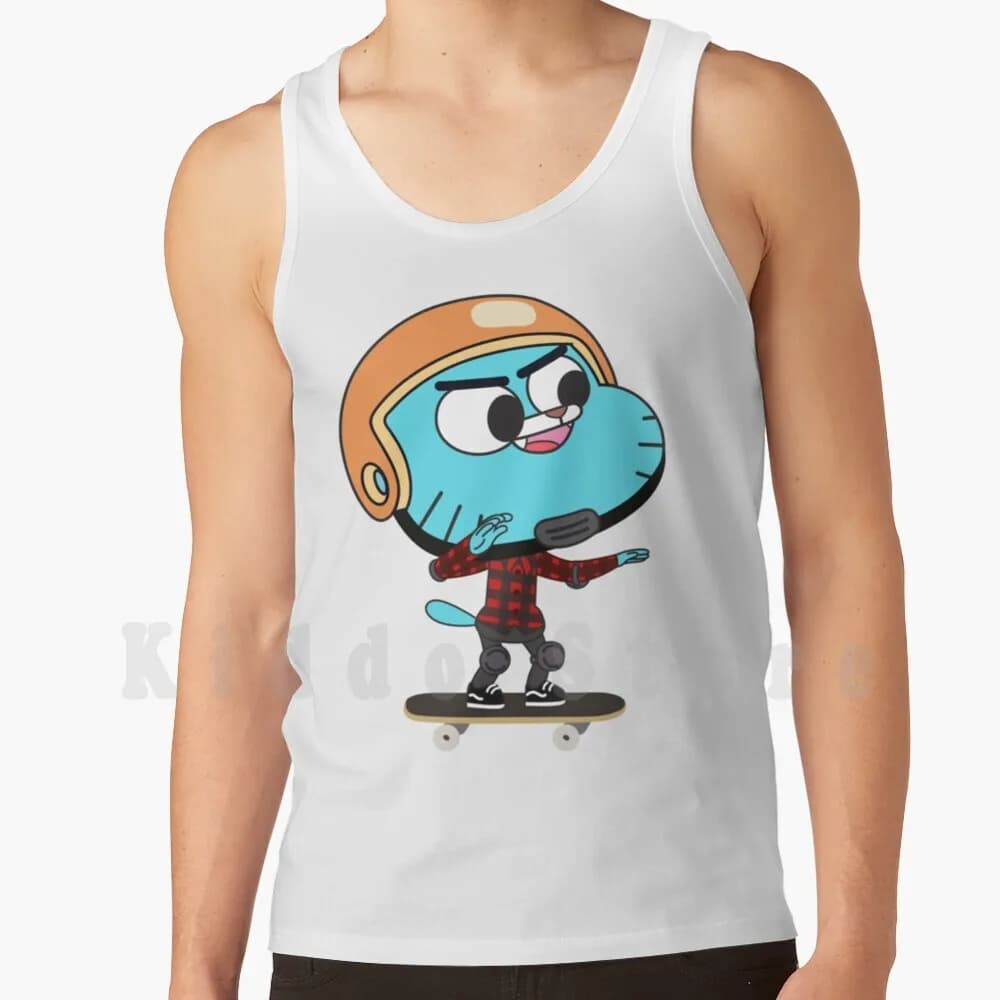 Canotte Gumball Skate senza maniche Gumball Watterson Gumball The Skate Skateboard Skater Skate Or Die Skate Life
